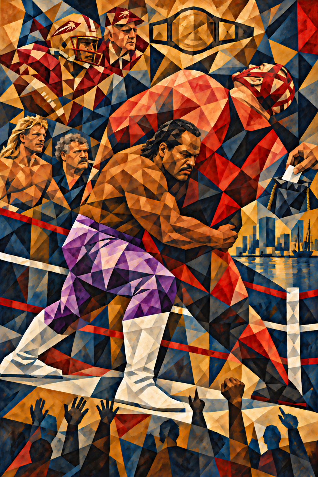 The Journey, Cubist artwork interpreting Ron Simmons championship pursuit